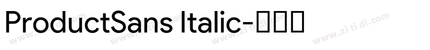 ProductSans Italic字体转换